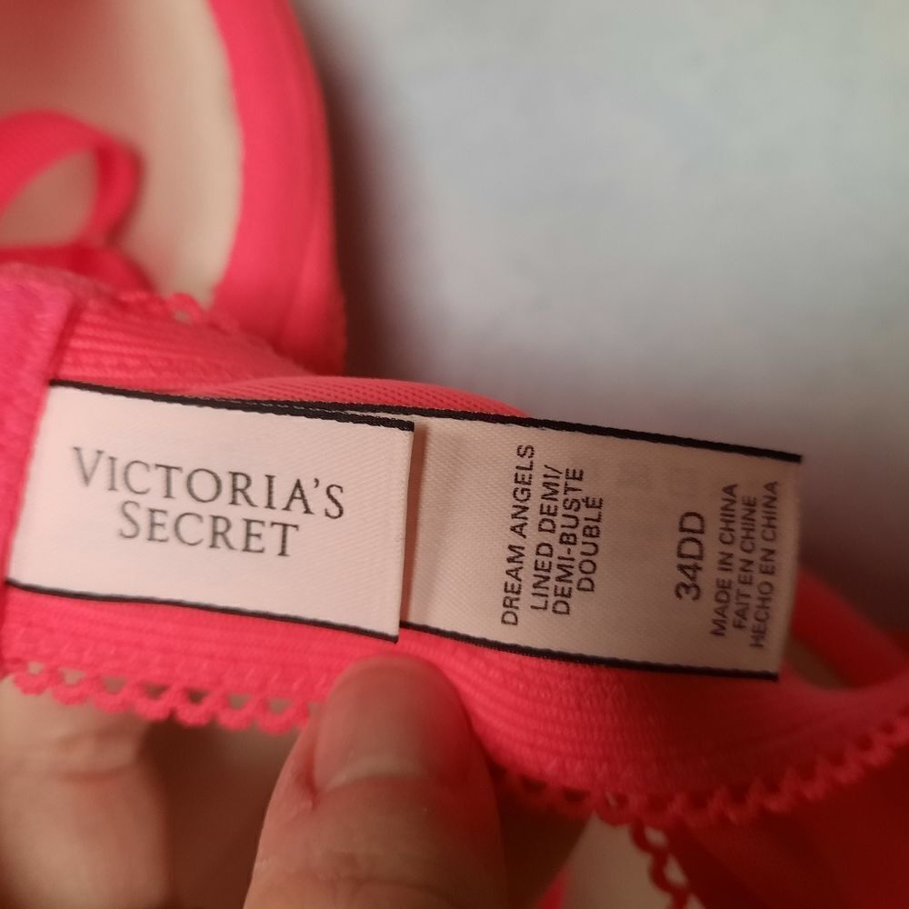 Victoria's Secret Dream Angels Lined Demi Bra Pink 34D Lace - Picture 3 of 3